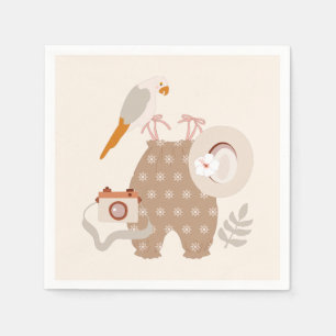 Serviette En Papier Little Explorer Adventure Attend Boho Cocktail
