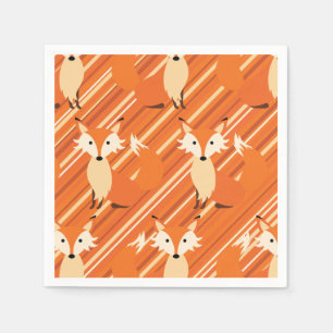 Serviette En Papier Little Fox Cute Coloré 1er Anniversaire Thème de f