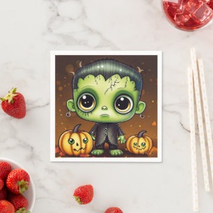 Serviette En Papier Little Halloween Frankenstein