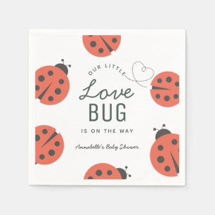 Serviette En Papier Little Log Baby shower Ladybug serviettes