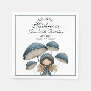 Serviette En Papier Little Mushroom Blue Fairy Anniversaire de enfant 
