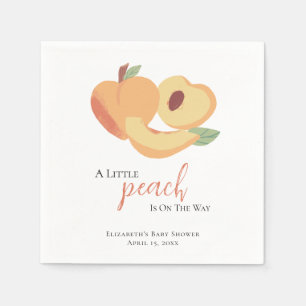 Serviette En Papier Little Peach est sur le chemin Baby shower mignonn