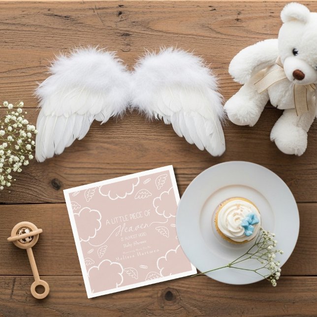 Serviette En Papier Little Piece of Heaven Pink Thank You Napkins (Little Piece of Heaven Pink Thank You Napkins)