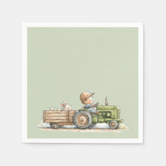 Serviette En Papier Little Tractor Farm Birthday