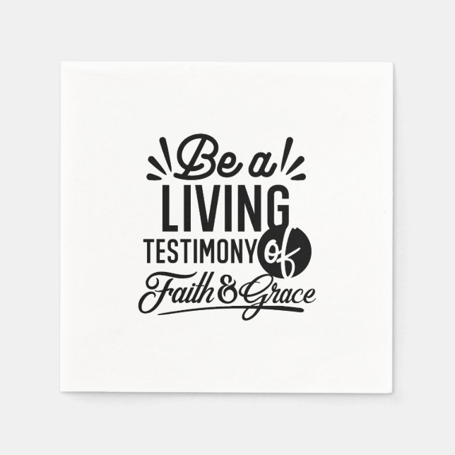 Serviette En Papier Living Testimony Bible Quote Christian Motivation (Devant)