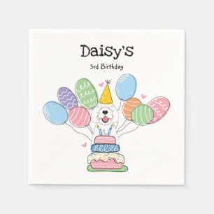 Serviette En Papier Livre blanc sur la fête d'anniversaire du berceau