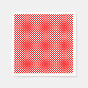 Serviette En Papier Livre blanc sur papier Pois rouge de petite taille