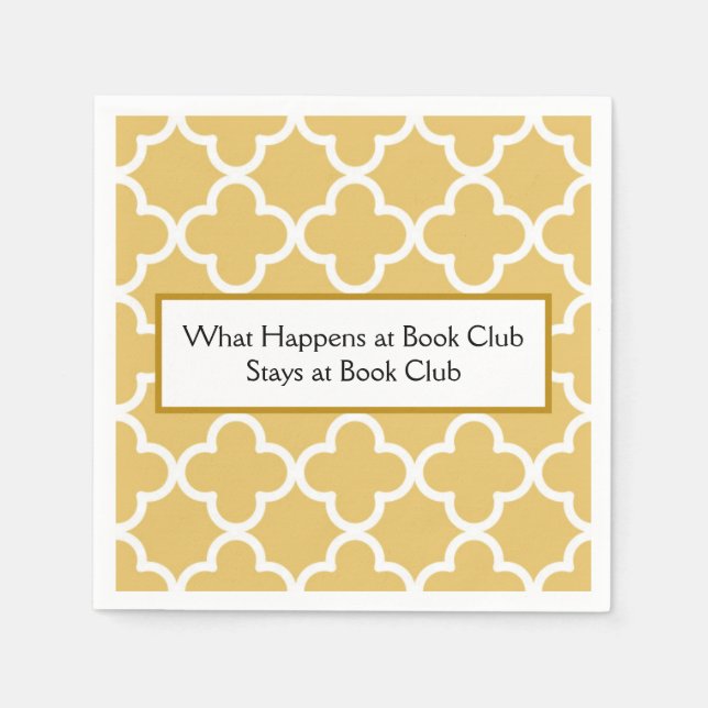 Serviette En Papier Livre Club Cocktail Napkins (Devant)