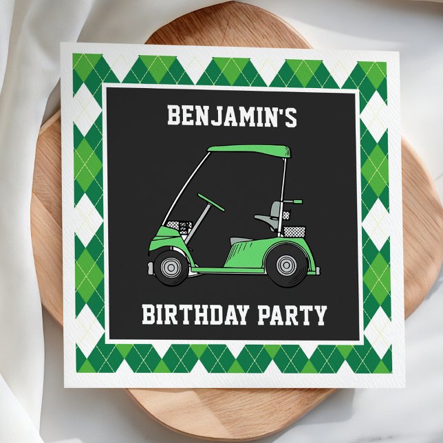 Serviette En Papier Livre d'anniversaire de golf (Créateur téléchargé)