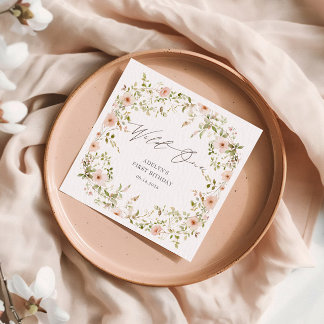 Serviette En Papier Livre d'anniversaire des enfants Roses sauvages