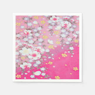 Serviette En Papier Livre de découpage rose blanc japonais Kimono Flor