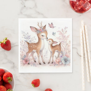 Serviette En Papier Livre d'histoire Bois Bébés Deer Love