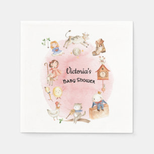 Serviette En Papier Livre d'histoire Garderie Rhyme baby shower servie
