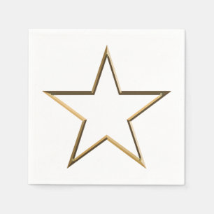 Serviette En Papier Livre d'or blanc étoile patriotique du 4 juillet