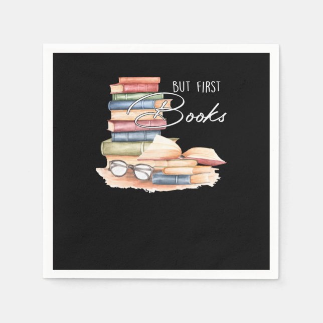 Serviette En Papier Livre Nerd Bibliophile Livre Louvain Littérature L (Devant)