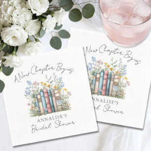 Serviette En Papier Livre Nouveau Chapitre Fête de Mariage Wildflower