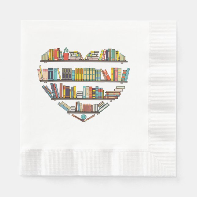 Serviette En Papier Livres cool Lecture Hommes Femmes Livre Lover Lite (Devant)