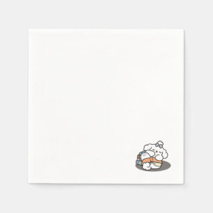 Serviette En Papier Livres et écorces - Conception de lecture de chien