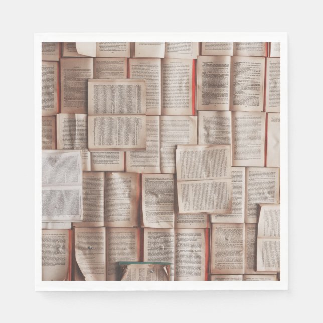 Serviette En Papier Livres vintages (Devant)