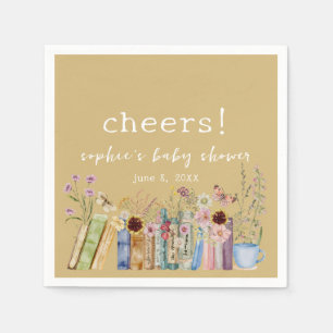 Serviette En Papier Livres vintages Un Nouveau Baby shower De Chapitre