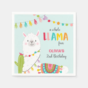 Serviette En Papier Llama anniversaire Papier Naples Alpaca Fiesta Cac