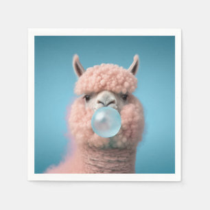 Serviette En Papier Llama Bubblegum Funny