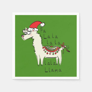 Serviette En Papier Llama Cute Drôle Noël Vacances