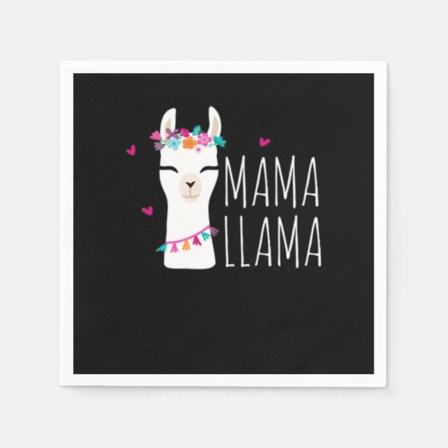 Serviette En Papier Llama Gift | Mama Llama (Devant)
