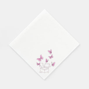 Serviette En Papier Logo Art Abstrait Ligne Beige Papier Standard