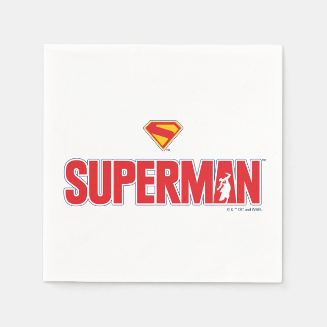 Serviette En Papier Logo classique Superman Bold (Devant)