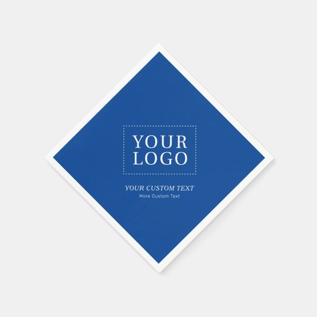 Serviette En Papier Logo d'affaires personnalisé de marque bleue Napk  (Coin)