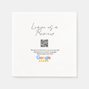 Serviette En Papier logo de l'entreprise de révision Google Scan QR ré