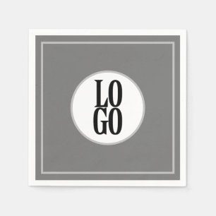 Serviette En Papier Logo de l'entreprise ou de l'entreprise avec cadre