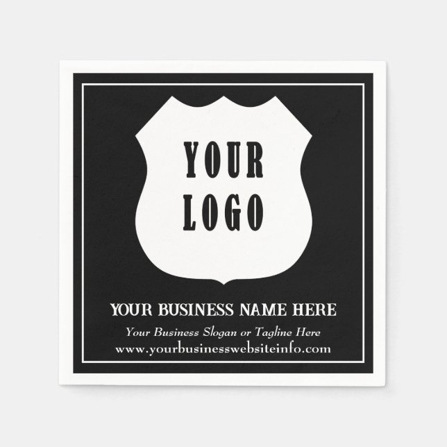 Serviette En Papier Logo de l'entreprise personnalisée (Devant)