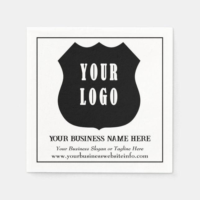 Serviette En Papier Logo de l'entreprise personnalisée moderne (Devant)