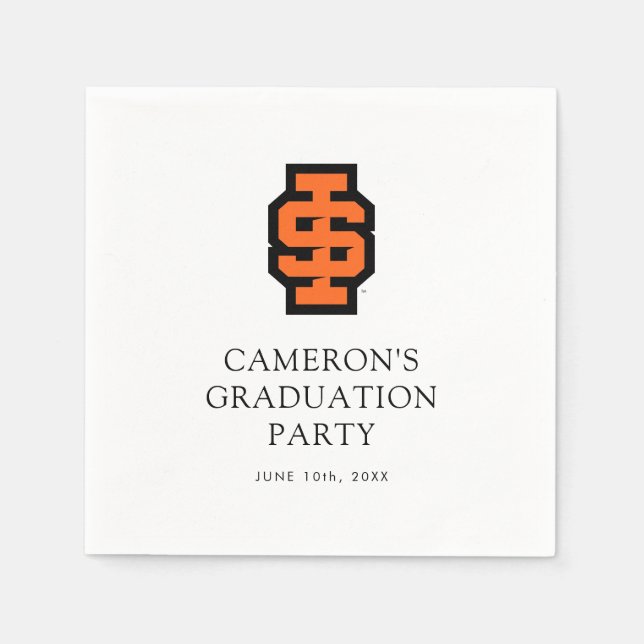 Serviette En Papier Logo de l'Université d'État de l'Idaho (Devant)