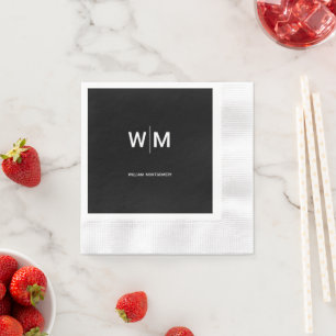 Serviette En Papier Logo de marque noire Entreprise