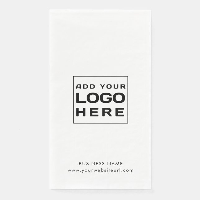 Serviette En Papier Logo d'entreprise moderne Élégant personnalisé (Devant)