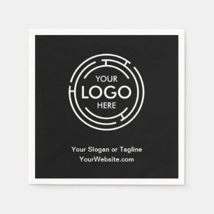 Serviette En Papier Logo d'entreprise noir