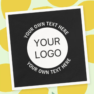 Serviette En Papier Logo d'entreprise ou toute image et texte modifiab