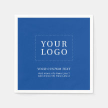 Logo d'entreprise personnalisé bleu simple promoti