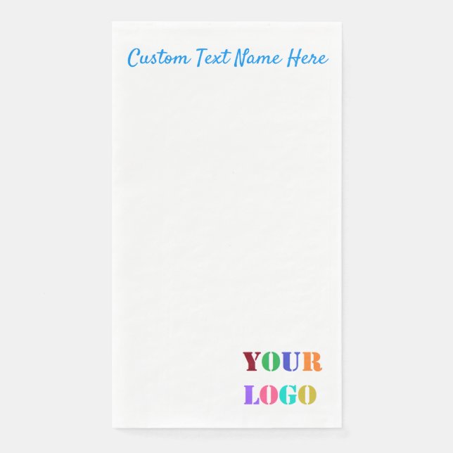 Serviette En Papier Logo d'entreprise personnalisé et serviettes d'hôt (Devant)