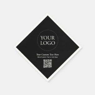 Serviette En Papier Logo d'entreprise personnalisé simple QR Code prom