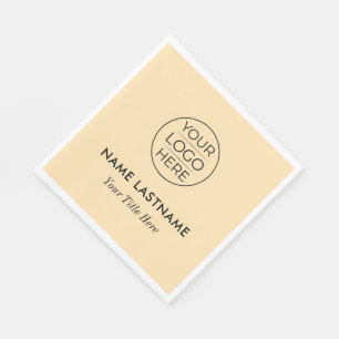 Serviette En Papier Logo d'entreprise rond moderne personnalisé
