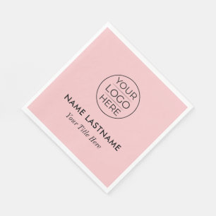 Serviette En Papier Logo d'entreprise rond moderne personnalisé