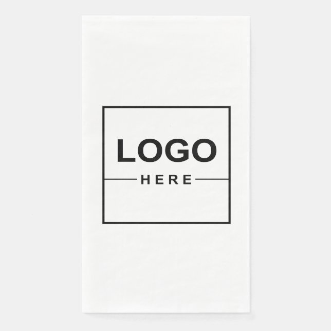 Serviette En Papier Logo des grandes entreprises Blanc moderne (Devant)