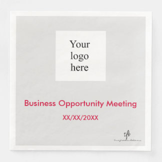 Serviette En Papier Logo du séminaire Cherry and Lt Grey in-Person