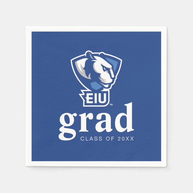 Serviette En Papier Logo Eastern Illinois University Panthers (Devant)