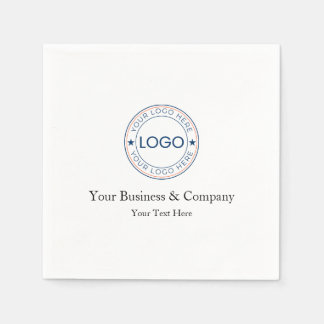 Serviette En Papier Logo et texte personnalisés