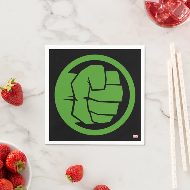 Serviette En Papier Logo Hulk incroyable (En situation)
